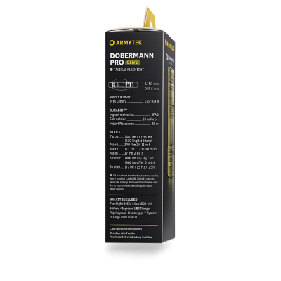 Armytek Dobermann Pro (Warm Light) Taktik El Feneri-  Yeşil