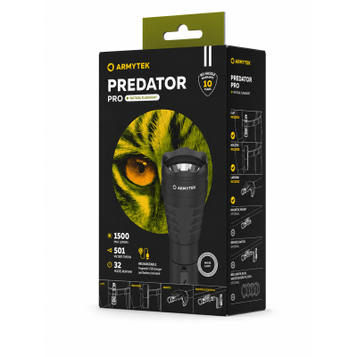 Armytek Predator Pro Magnet USB ( White Light ) Taktik Fener
