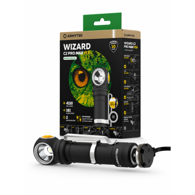 Armytek Wizard C2 Pro Max LR (White Light) Şarjlı Profesyonel LED Uzun Menzilli El Feneri