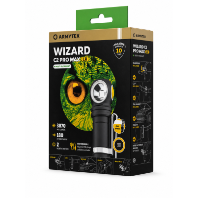 Armytek Wizard C2 Pro Max LR (Warm Light) Şarjlı Profesyonel LED Uzun Menzilli El Feneri