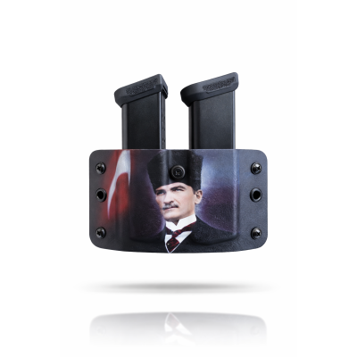 Kydex 9 mm Çiftli Şarjör Kılıfı ARTWORK | Dayanıklı ve Hızlı Taşıma