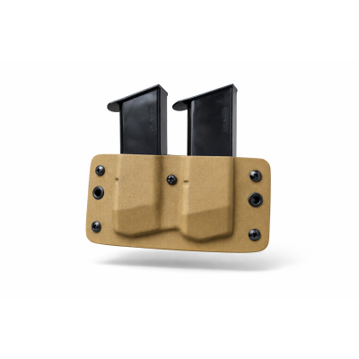 Kydex 9 mm Çiftli Şarjör Kılıfı Haki | Dayanıklı ve Hızlı Taşıma