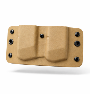 Kydex 9 mm Çiftli Şarjör Kılıfı Haki | Dayanıklı ve Hızlı Taşıma