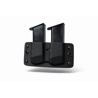 Kydex 9 mm Çiftli Şarjör Kılıfı Siyah | Dayanıklı ve Hızlı Taşıma
