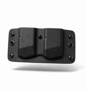 Kydex 9 mm Çiftli Şarjör Kılıfı Siyah | Dayanıklı ve Hızlı Taşıma