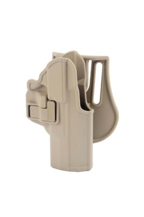Canik Tp-9 Kilitli Tabanca Kılıfı Bej – Polimer Paddle Montajlı, Hızlı Erişimli Emniyet Mandallı