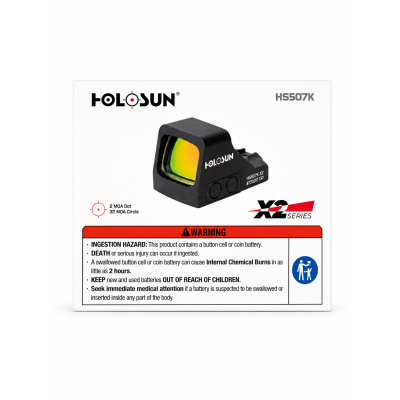 Holosun HS507K X2 Classic Multi-Reticle Red Dot (2 MOA & 32 MOA Circle)