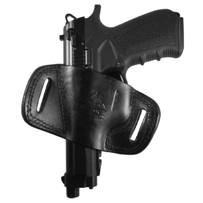 Deri Kelebek OWB Tabanca Kılıfı | Siyah Renk Bel Dışı Taşıma Kılıfı