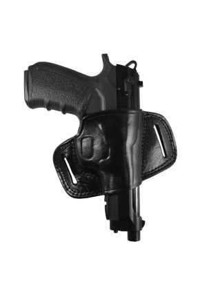 Deri Kelebek OWB Tabanca Kılıfı | Siyah Renk Bel Dışı Taşıma Kılıfı