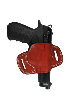 Deri Kelebek OWB Tabanca Kılıfı | Taba Renk Bel Dışı Taşıma Kılıfı