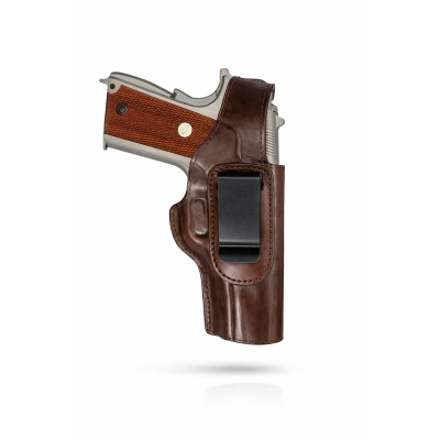 Metal Maşalı Deri İç Kılıf | Gizli Taşıma Deri Kılıf - KOYU KAHVE