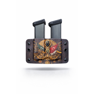 Kydex 9 mm Çiftli Şarjör Kılıfı ARTWORK | Dayanıklı ve Hızlı Taşıma