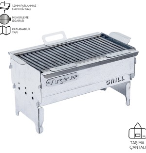 Katlanabilir Ayaklı Portatif Mangal - Paslanmaz - Argeus - Orta - Taşıma Çantalı Katlanabilir Ayaklı Portatif Mangal - Paslanmaz - Argeus - Orta - Taşıma Çantalı