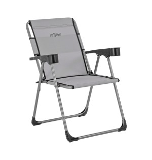 Kül Gri  Katlanabilir Bardaklıklı Kamp Sandalyesi | Dayanıklı ve Rahat Kamp Koltuğu