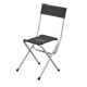 Katlanabilir Kamp Sandalyesi Siyah Sırt Destekli Hafif