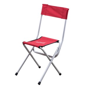 Katlanabilir Kamp Sandalyesi Kırmızı Sırt Destekli Hafif