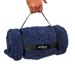 Peluş Polar Kamp Battaniyesi - Lacivert - Acil Durum Battaniye - Argeus Camp