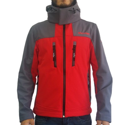 Lemigo Softshell Kırmızı-Gri Kapşonlu Mont Lemigo Softshell Kırmızı-Gri Kapşonlu Mont