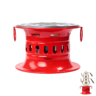 Kırmızı Jel Yakıtlı Kamp Ocağı Metal Kutu Soba – Dayanıklı Kamp ve Piknik Ocağı