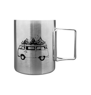 Katlanabilir Saplı Çelik Kupa Bardak - Orcamp - 180 ml - Karavan (OUT-1800)