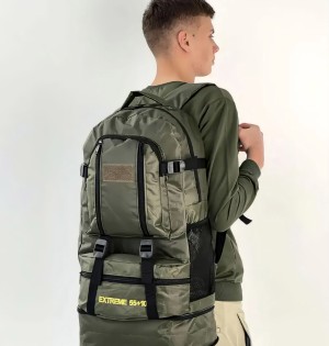 Savex Profesyonel Körüklü Sırt Çantası Haki 55+10 LT Savex Profesyonel Körüklü Sırt Çantası Haki 55+10 LT