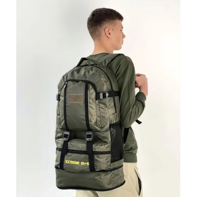 Savex Profesyonel Körüklü Sırt Çantası Haki 55+10 LT Savex Profesyonel Körüklü Sırt Çantası Haki 55+10 LT