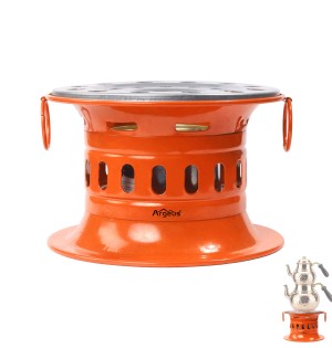 Turuncu  Jel Yakıtlı Kamp Ocağı Metal Kutu Soba – Dayanıklı Kamp ve Piknik Ocağı