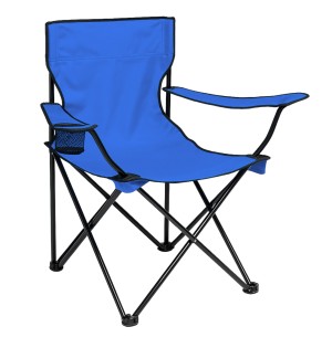 Katlanır Kamp Piknik Sandalyesi - Bardaklıklı - (DY.001) - Mavi - Taşıma Çantalı