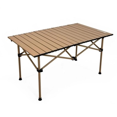 Alüminyum Katlanır Büyük Kamp Masası | Ahşap Desen Outdoor Masa