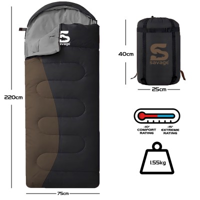 Uyku Tulumu - Mont Blanc - Kahve - Extreme -15C° - Savage YS-507 Uyku Tulumu - Mont Blanc - Kahve - Extreme -15C° - Savage YS-507