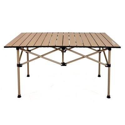 Alüminyum Katlanır Büyük Kamp Masası | Ahşap Desen Outdoor Masa