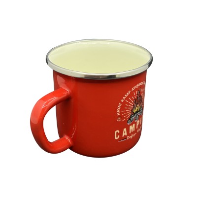 Orcamp Retro Emaye Kupa Bardak Adventure Kırmızı (OUT-1900)