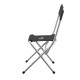 Katlanabilir Kamp Sandalyesi Siyah Sırt Destekli Hafif