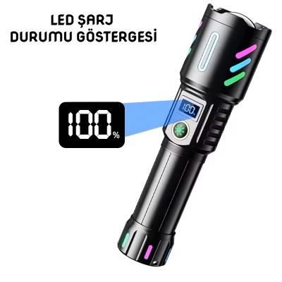 Şarj Edilebilir El Feneri - Wison - 2000 Lümen - 20 Watt - Fosforlu Kasa Şarj Edilebilir El Feneri - Wison - 2000 Lümen - 20 Watt - Fosforlu Kasa