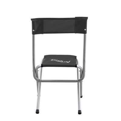 Katlanabilir Kamp Sandalyesi Siyah Sırt Destekli Hafif