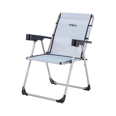 4 Adet Katlanır Kamp Sandalyesi ve Masa Seti - Rock - Turkuaz - Bardaklıklı - 140 KG