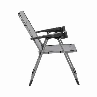Kül Gri  Katlanabilir Bardaklıklı Kamp Sandalyesi | Dayanıklı ve Rahat Kamp Koltuğu