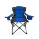 Mavi Katlanabilir Kamp Sandalyesi | Geniş Oturumlu & Bardaklıklı Model