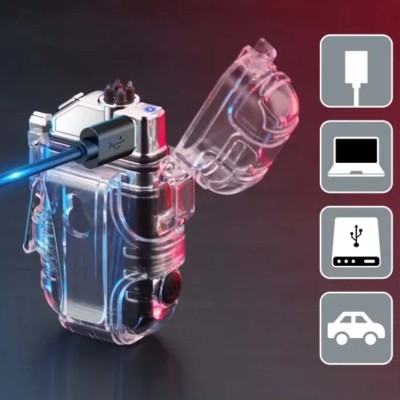 Panther USB Şarjlı Çakmak&Fener Gümüş PT-6888 Panther USB Şarjlı Çakmak&Fener Gümüş PT-6888