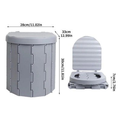 Katlanabilir Portatif Kamp Tuvaleti - Madfox Bi-Pot - Gri - 547218