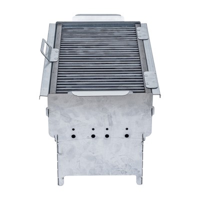 Katlanabilir Ayaklı Portatif Mangal - Paslanmaz - Argeus - Büyük - Taşıma Çantalı