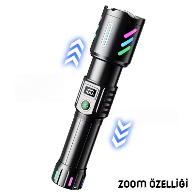 Şarj Edilebilir El Feneri - Wison - 2000 Lümen - 20 Watt - Fosforlu Kasa Şarj Edilebilir El Feneri - Wison - 2000 Lümen - 20 Watt - Fosforlu Kasa