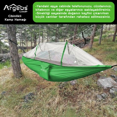 Argeus Cibinlikli Kamp Hamağı Yeşil Argeus Cibinlikli Kamp Hamağı Yeşil