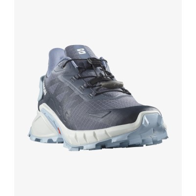 Salomon Supercross 4 Kadın Koşu Ayakkabısı - Grisaille/White/Cashmere Blue