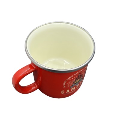 Orcamp Retro Emaye Kupa Bardak Adventure Kırmızı (OUT-1900)