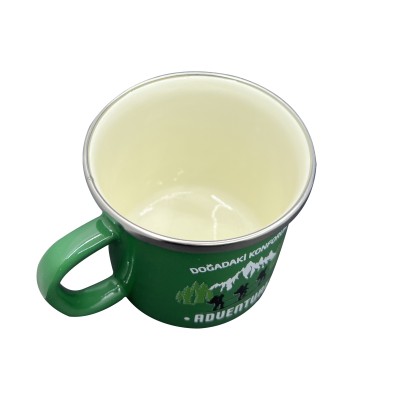 Orcamp Retro Emaye Kupa Bardak Adventure Yeşil (OUT-1900)