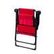 Katlanabilir Kırmızı Kamp Sandalyesi Kolçaklı Bardaklıklı Dayanıklı
