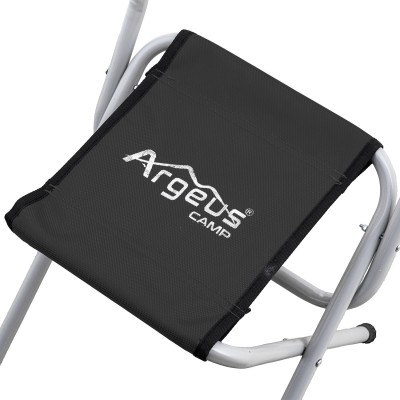 Katlanabilir Kamp Sandalyesi Siyah Sırt Destekli Hafif