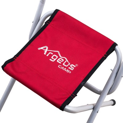 Katlanabilir Kamp Sandalyesi Kırmızı Sırt Destekli Hafif