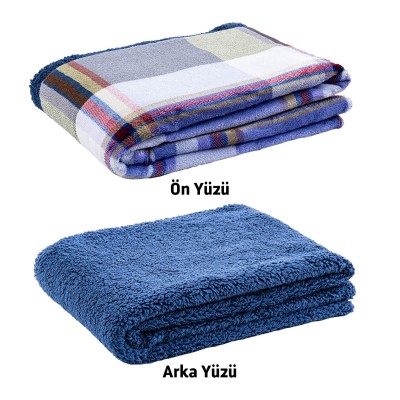 Peluş Polar Televizyon Battaniyesi - Mavi Ekose - TV Battaniye - Acil Durum Battaniyesi - 200*180cm Peluş Polar Televizyon Battaniyesi - Mavi Ekose - TV Battaniye - Acil Durum Battaniyesi - 200*180cm
